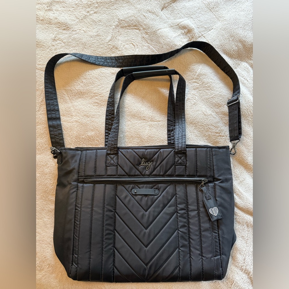 Lug Black Black Paddle Tote